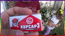 Exploding Challenge Взрываем ВОЕННЫЕ ДЕЙСТВИЯ ПЕТАРДЫ КОРСАР 3 Kids Fun Toy Family experiments