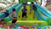 Little Tikes Giant Inflatable Water Slide + Golden Giant Surprise Egg Hunt Paw Patrol Ball pit