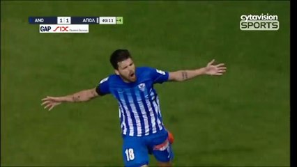 1-1 Michal Ďuriš AMAZING Goal - Anorthosis 1-1 Apollon 11.03.2018 [HD]