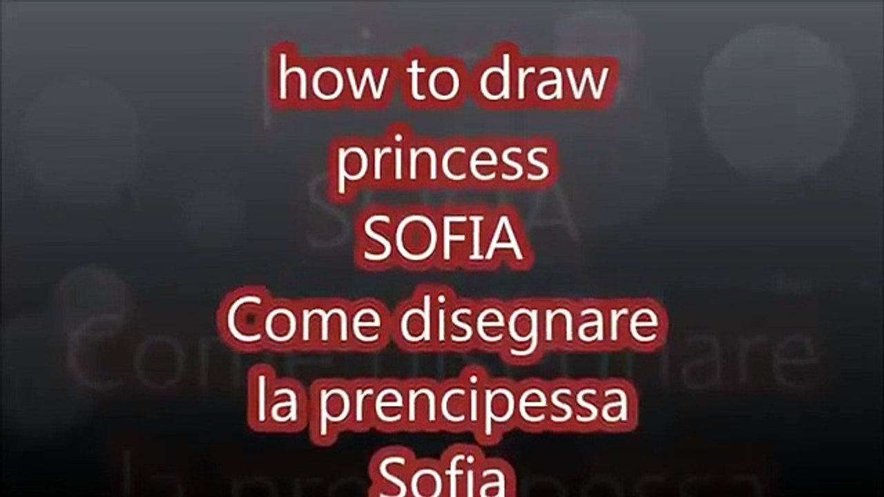 Sofia la principessa cartone animato. Come disegnare la principessa Disney - in italiano