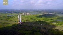 Exclusive time-lapse clip: Tianzhou-1 and carrier rocket transported to launch pad