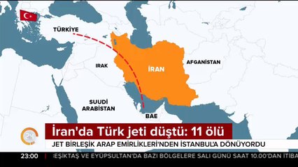 İran'da Türk jeti düştü: 11 ölü