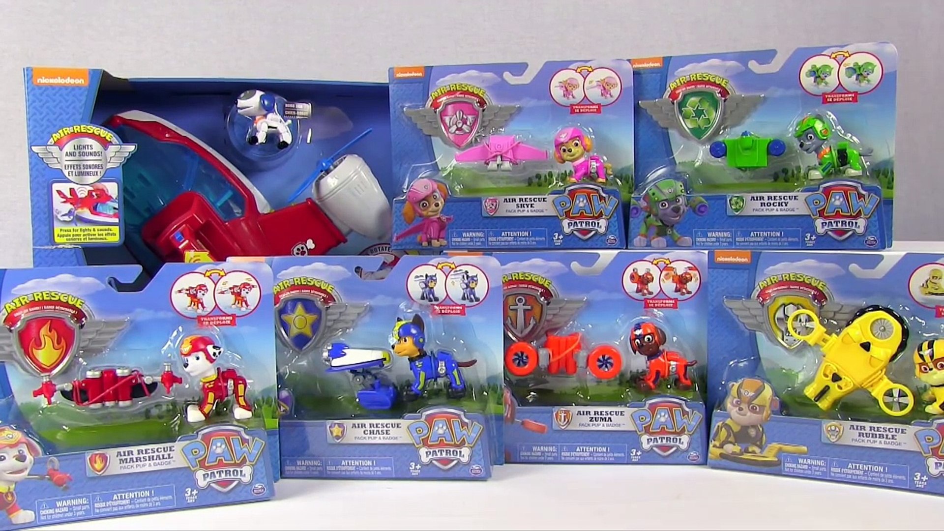 Full Set Paw Patrol Air Rescue Pups & Air Patroller - Nickelodeon Pups - video Dailymotion