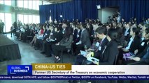 Former US treasury secretaries discuss economic ties with China