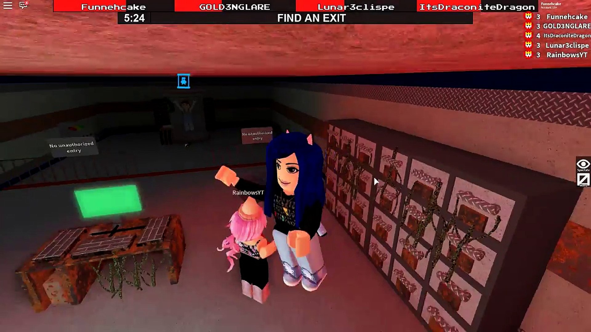 funny and the crew playing roblox