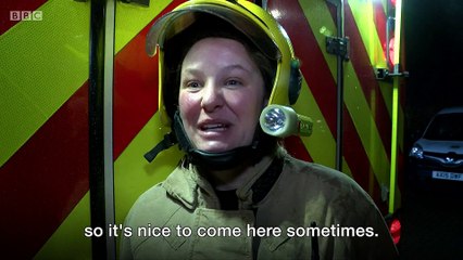 Mother of five Tania Robinson spends her spare time as a retained firefighter.