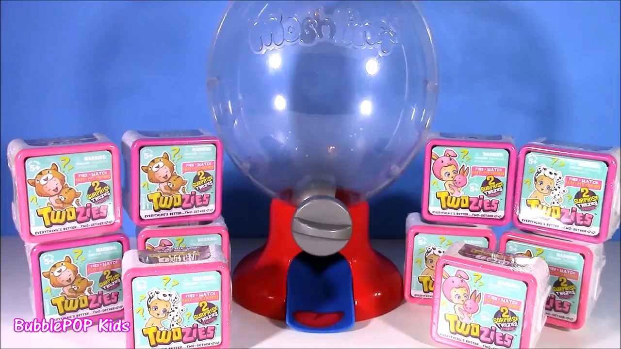TWOZIES Baby Toy Machine! 20 Twozies Blind Bags! Mix & Match Animals & Babies! BubblePOP FUN