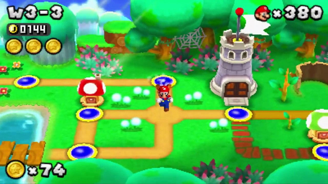 New Super Mario Bros 2 Walkthrough - Bonus - 5 Shiny File Stars