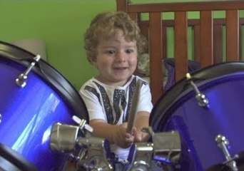 Self-Taught 2-Year-Old Drummer Has Amazing Talent