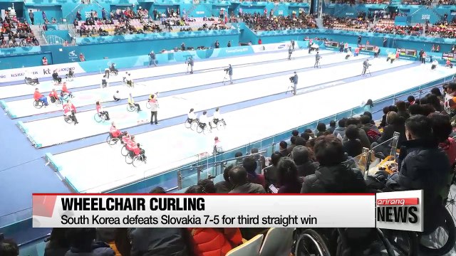 South Korean wheelchair curling team defeats Slovakia for third straight victory