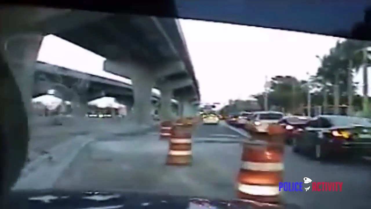 Dashcam Shows Wild Police Chase With Stolen Flatbed Hauling Forklift