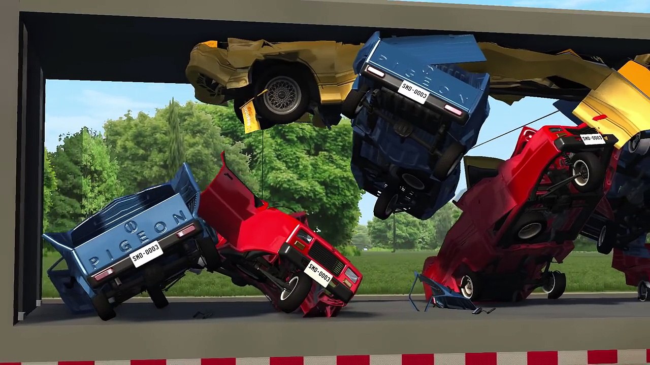 Scrap Car Crusher - Death Machines BeamNg drive (Destroying Cars)