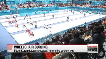 South Korean wheelchair curling team defeats Slovakia for third straight victory