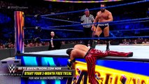 Rusev smashes Shinsuke Nakamura into the ringside barrier_ WWE Fastlane 2018 (WWE Network Exclusive)