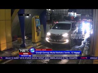 Berlakunya Sistem Ganji Genap di Ruas Tol Bekasi - NET 5