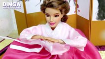 [명절특집] 바느질없이 인형 한복 만들기 도전! Doll clothes hanbok, Korean traditional dress(no sew)/딩가의 회전목마(DINGA)