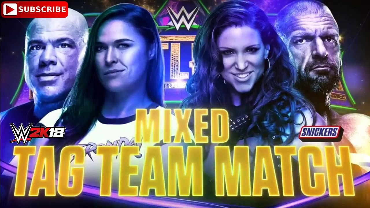 WWE Wrestlemania 34 Kurt Angle & Ronda Rousey vs. Triple H & Stephanie McMahon Predictions WWE 2K18