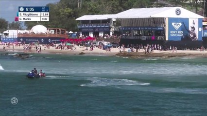 Adrénaline - Surf : Sally Fitzgibbons with 2 Top Excellent Scored Waves  vs. C.Marks
