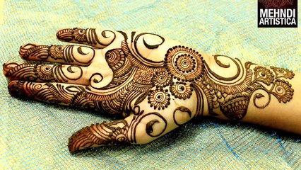 Easy Simple Beautiful Circular Mehndi Designs For Hands|Latest Henna For Palm|MehndiArtistica Design