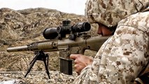 Marine Corps Snipers Shooting The M110 SASS Sniper Rifle