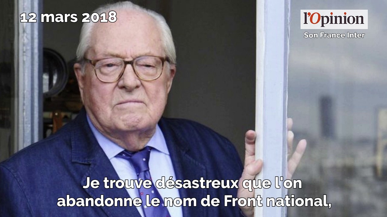 Rassemblement national: Jean-Marie Le Pen tance Marine Le Pen, «c'est désastreux»