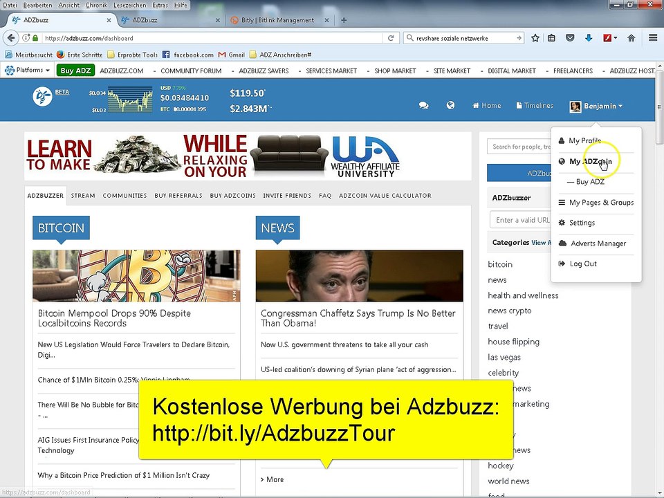 Kostenlose Werbung auf Adzbuzz Schalten So gehts!