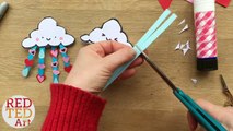 Shower You With Love - Easy Valentines Bookmark DIY - Kawaii Clouds DIY