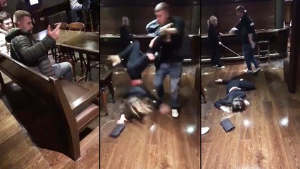 Un mec bourré essaie de porter une fille