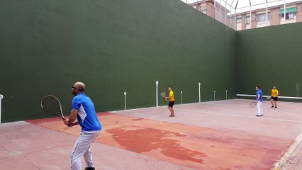 Frontenis honor San Cristobal vs Alcalá ultimos tantos set 2 de la 1ª partida