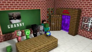 Monster School- GRANNY HORROR GAME CHALLENGE - Minecraft Animation