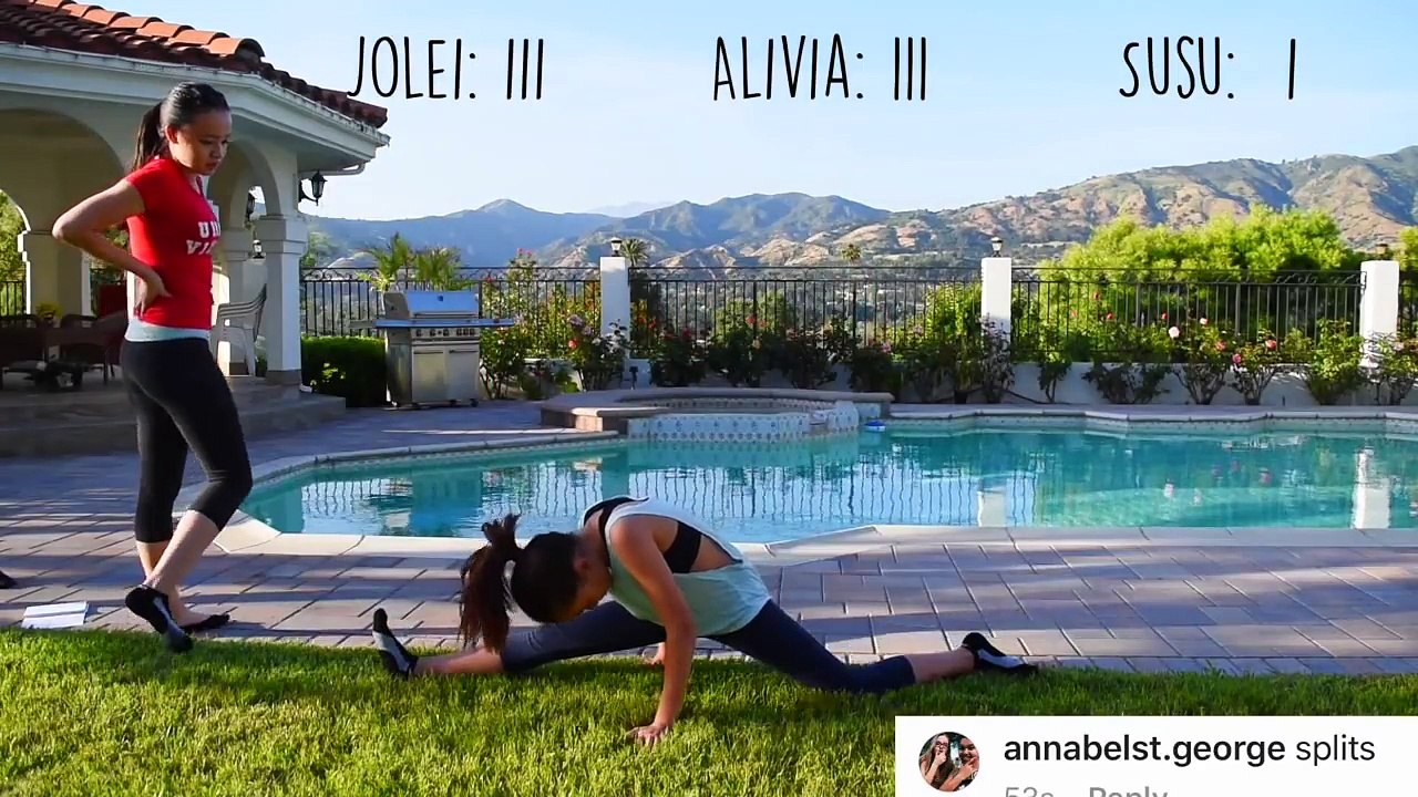 Gymnastic challenge with my sisters!