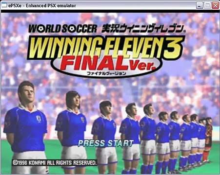 Winning Eleven 3 Final Version on ePSXe 1.7.0 - Playstation (PSOne) Emulator
