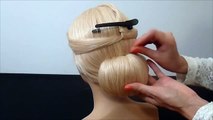 Frisur mit Duttkissen/Dutt.Hochsteckfrisur.Abiballfrisur.Donut Hair Bun Updo Hairstyle.Peinados