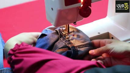 تعليم الخياطة للمبتدئين_ الدرس الثالث - طريقة تقصير بنطلون الجينز