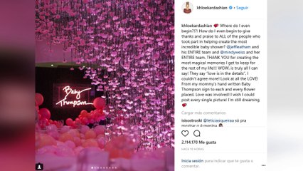 La espectacular y rosa 'baby shower' de Khloé Kardashian