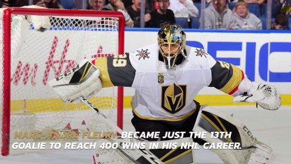 Fleury notches milestone as Golden Knights stun Flyers 3-2