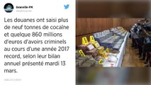 Record de saisies de cocaïne pour la douane en 2017.