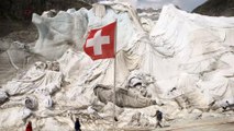 People In The Swiss Alps Are Using Blankets To Save Melting Glaciers