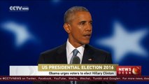 US President Obama urges voters to elect Hillary Clinton