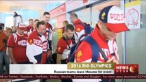 2016 Rio Olympics: Russian team leaves Moscow for Rio