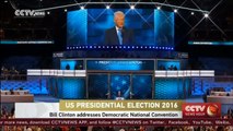 Bill Clinton addresses Democratic National Convention to support his wife
