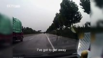 Dash cam captures drunk driver’s final moments on deadly drive, kills cyclist and himself