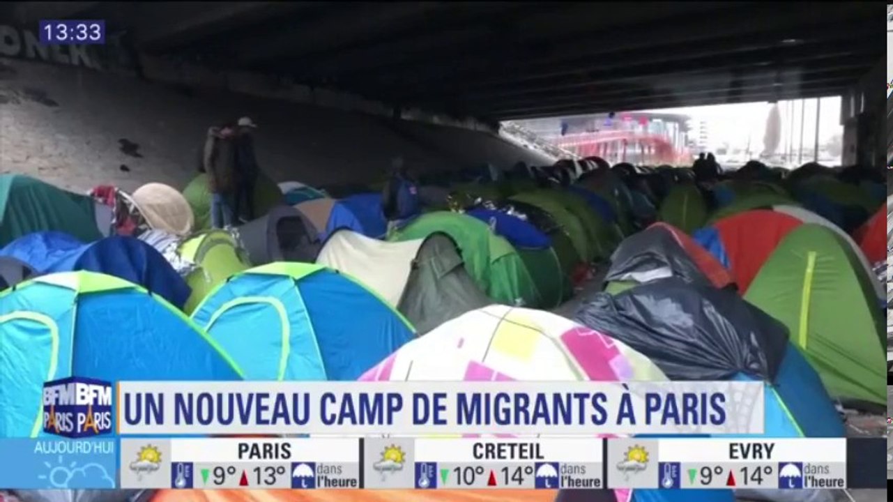 Au nord de Paris, riverains et collectifs citoyens aident des migrants installés dans un nouveau camp