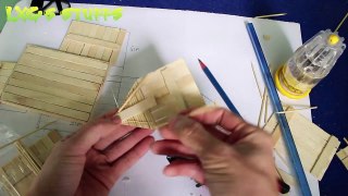 How to make a popsicle stick house - Simple Tutorial