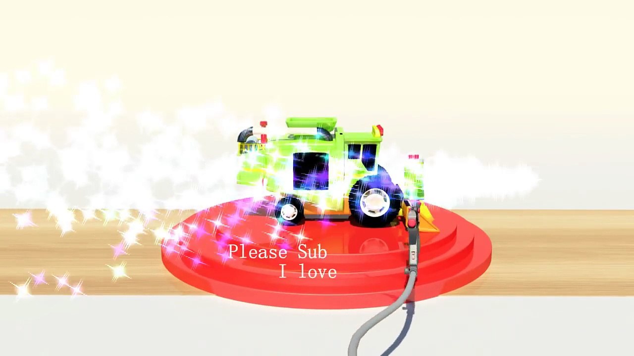 Learn color with Truck and Paint Color ! 3D Animation nursery rhymes Songs for Children