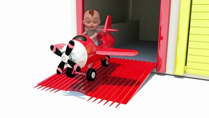 Learn color with Super Aircraft Color and Fruit Color- 3D Animation nursery rhymes Songs for Kids