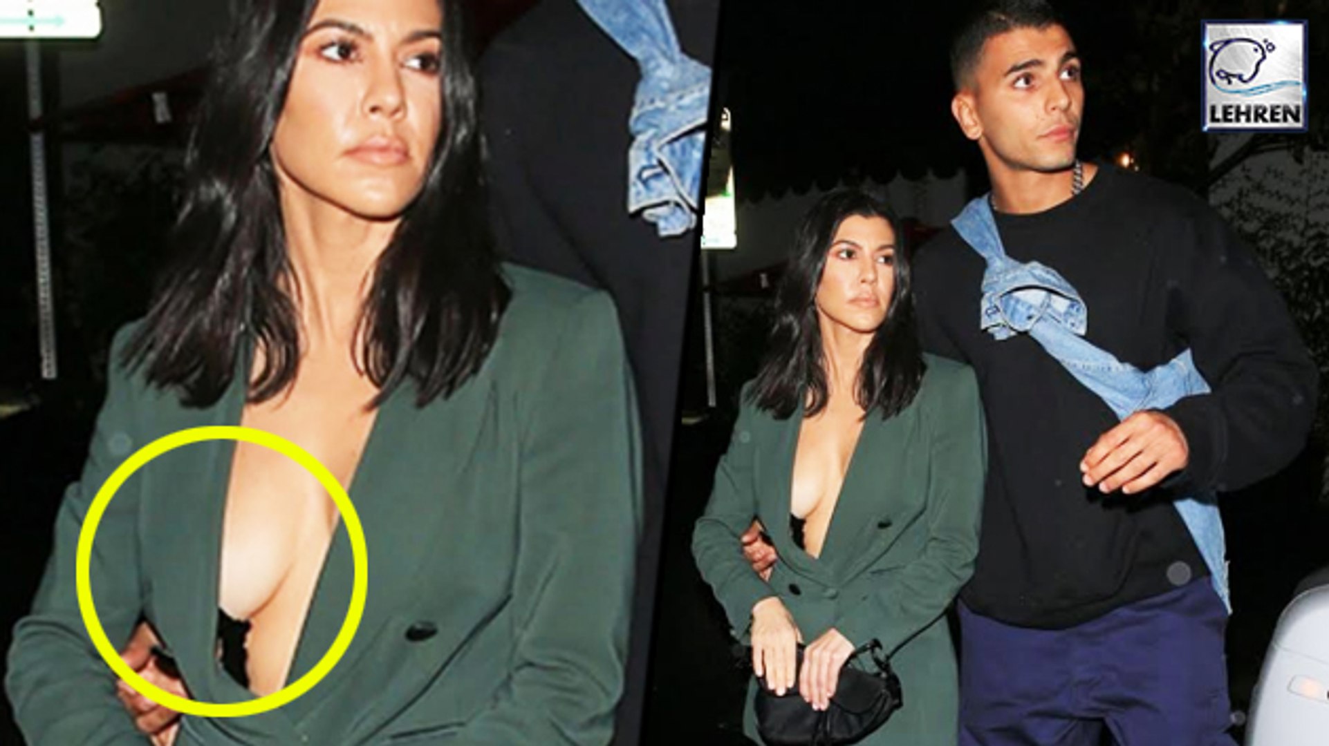 Kourtney Kardashian Major Wardrobe Malfunction At Tristan