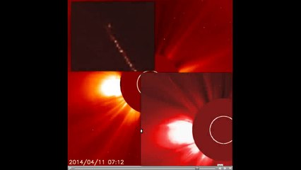Pulsating Beam Hits the Sun/The Images are being Removed.
