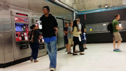 Crazy Racist Black Man Goes Ballistic Begging for Money in Powell St. BART Station (4K UHD)