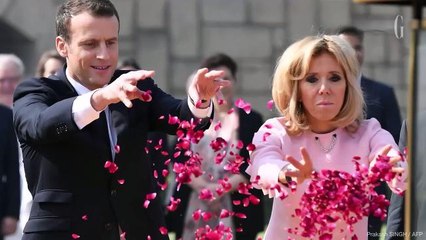 Emmanuel et Brigitte Macron en Inde, les images